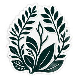 plants botanical SVG PNG design with clean design elements, green floral elements