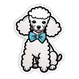 poodle sticker SVG PNG design with clean design elements