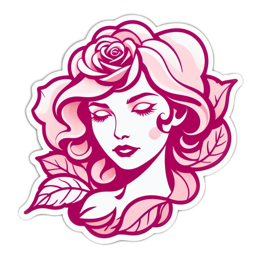 beautiful girl roses SVG PNG design with clean design elements