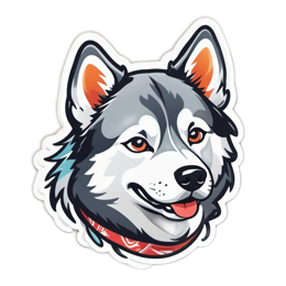 pets husky SVG PNG design with clean design elements