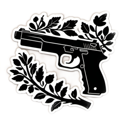sticker gun flora SVG PNG design with clean design elements