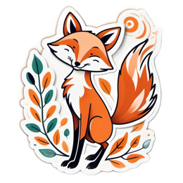 friendly fox SVG PNG design with clean design elements