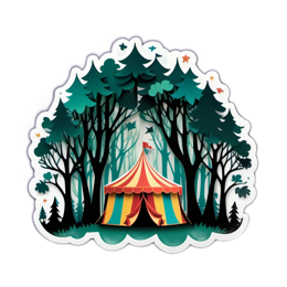 tent forest SVG PNG design
