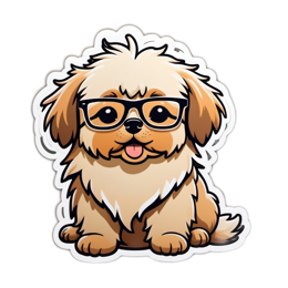 cartoon dog glasses SVG PNG design