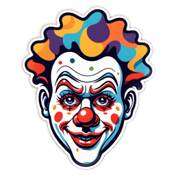 clown colorful charm SVG PNG design with clean design elements