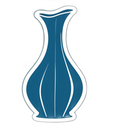 vase blue SVG PNG design with clean design elements