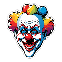 clown colorful SVG PNG design with clean design elements