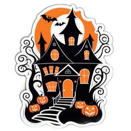 house pumpkins SVG PNG design with clean design elements