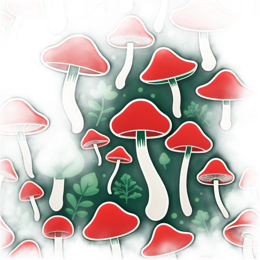 mushrooms leaves SVG PNG design