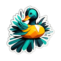 duck artistic SVG PNG design with clean design elements