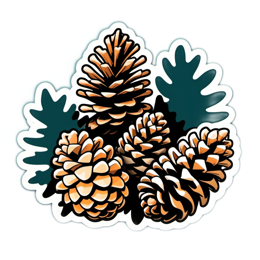 pinecones foliage SVG PNG design with clean design elements