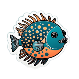 fish illustration SVG PNG design with clean design elements