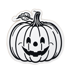 pumpkin smile sticker SVG PNG design with clean design elements