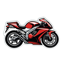 bike red motorcycle SVG PNG design with clean design elements