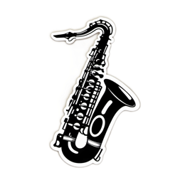 music saxophone SVG PNG design with clean design elements