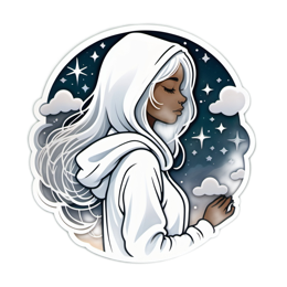 meditation night sky SVG PNG design with clean design elements
