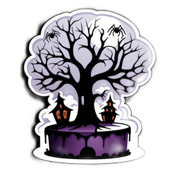 tree spiders SVG PNG design with clean design elements