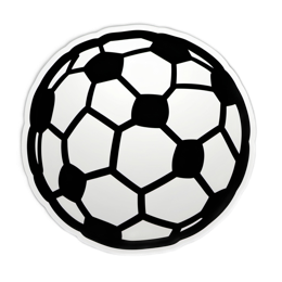 soccer ball sticker SVG PNG design with clean design elements