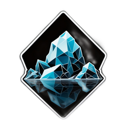 artistic iceberg SVG PNG design with clean design elements