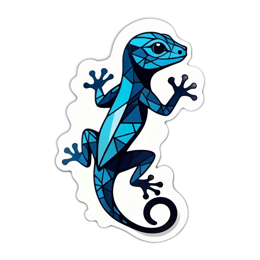 geometric lizard SVG PNG design with clean design elements