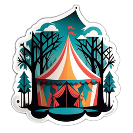 circus twilight SVG PNG design with clean design elements