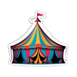 circus tent SVG PNG design with clean design elements
