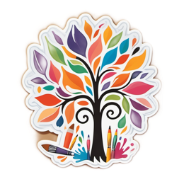 colorful tree supplies SVG PNG design