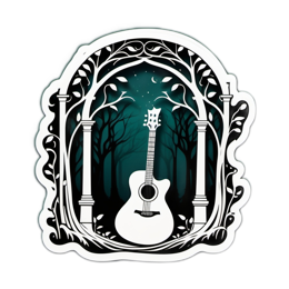 guitar forest SVG PNG design