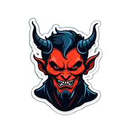 stickers devil SVG PNG design with clean design elements