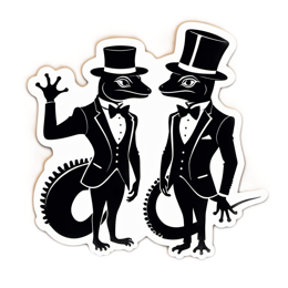 fashion dapper lizards SVG PNG design with clean design elements