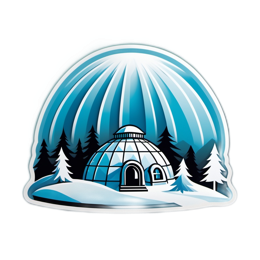 winter igloo SVG PNG design with clean design elements