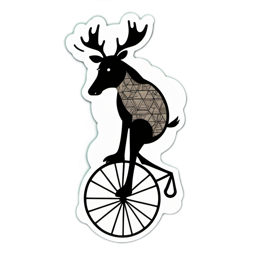 unicorn bicycle SVG PNG design with clean design elements