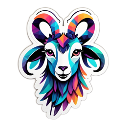 ram sticker SVG PNG design with clean design elements