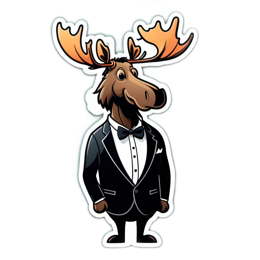 animals tuxedo moose SVG PNG design with clean design elements