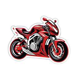 motorcycle red SVG PNG design with clean design elements
