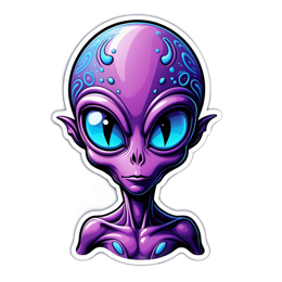 fantasy character alien SVG PNG design with clean design elements