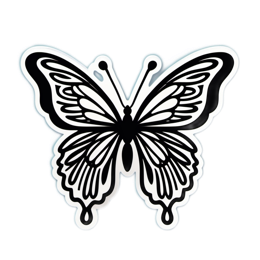 blackandwhitebutterfly butterfly SVG PNG design with clean design elements