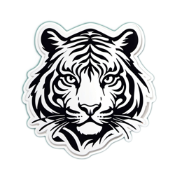 tiger graphics SVG PNG design with clean design elements