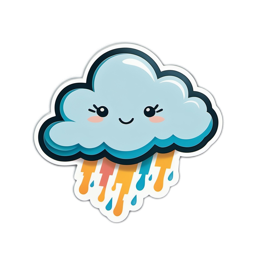 cloud rain SVG PNG design