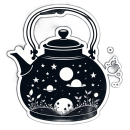 teapot stars SVG PNG design with clean design elements