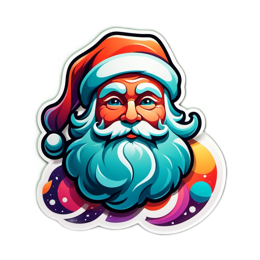 santa space vibrant SVG PNG design