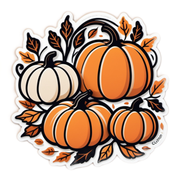 autumn pumpkins SVG PNG design with clean design elements