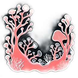coralline wonderland SVG PNG design with clean design elements