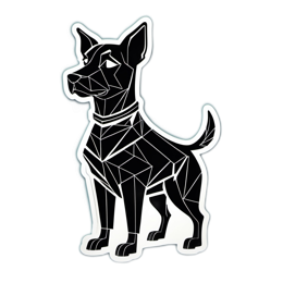 polygon dog SVG PNG design with clean design elements