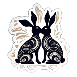 rabbits SVG PNG design with clean design elements