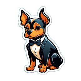 tuxedo dog SVG PNG design with clean design elements