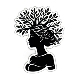 beautiful tree woman SVG PNG design with clean design elements