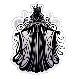 sticker queen SVG PNG design with clean design elements