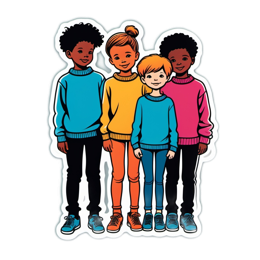 kids friends SVG PNG design