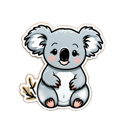 cute koala SVG PNG design with clean design elements